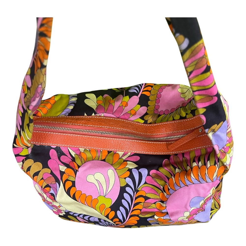 Kate Spade Purse Tote Floral Hawaiian Y2K Bright Canvas Zip Medium Funky Art - Picture 6 of 16